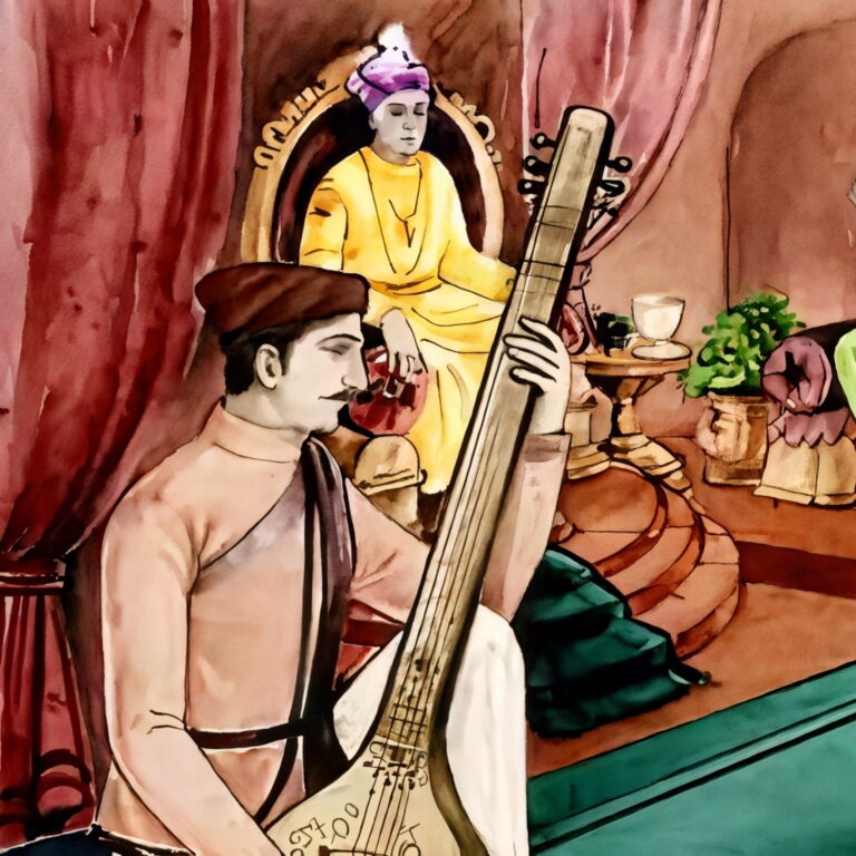 Emperor Akbar With Tansen