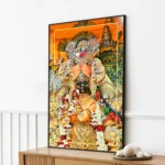 Shri Radha Vallabh Lal Ji Black Frame
