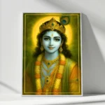 Lord Shri Krishna in Floral Garland frame