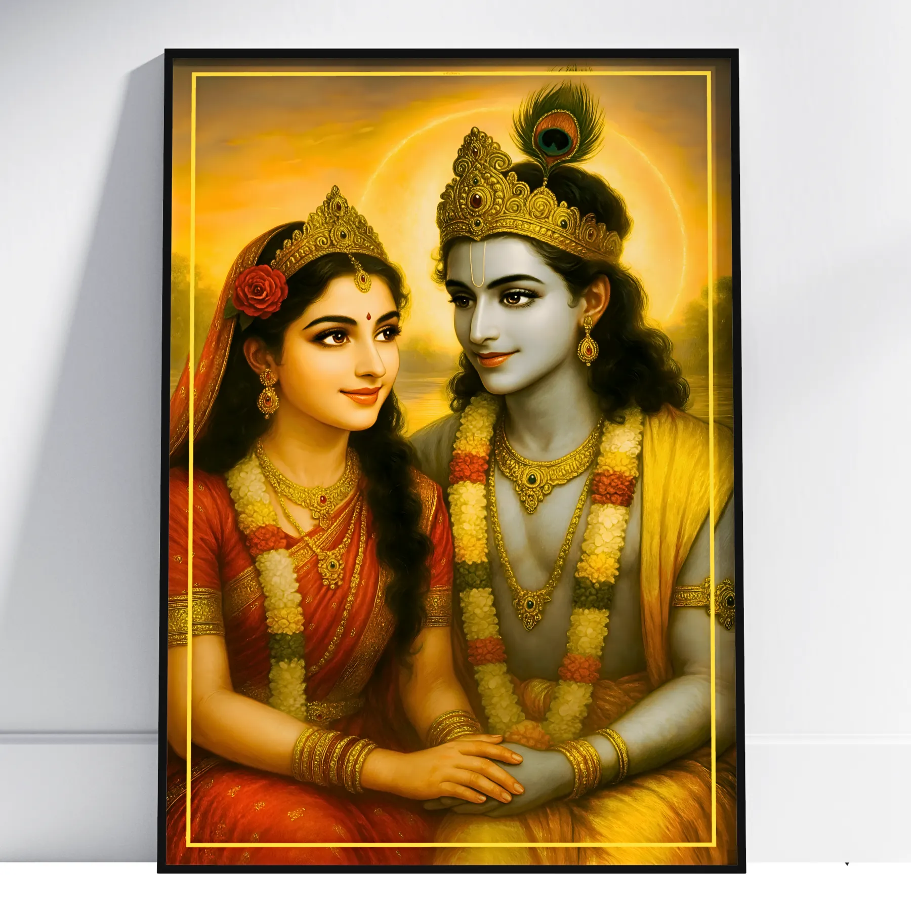Shri Radha Krishna’s Eternal Love in Divine Light
